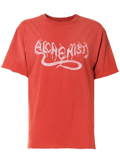 Alchemist Logo Print T-shirt In Red