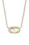 Kendra Scott Elisa Pendant Necklace In Gold Dichroic Glass