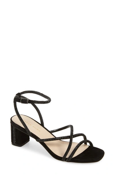 Pelle Moda Viena Strappy Sandal In Black Suede