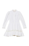 Bytimo Button-down Linen-blend Mini Dress In White