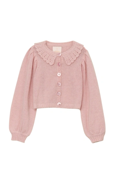 Bytimo Wool-mohair Knit Cardigan In Pink