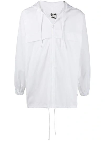 Gr10k Hooded Windbreaker Jacket In White