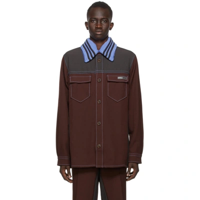 Wales Bonner Burgundy & Black Adidas Originals Edition Rock Jacket 