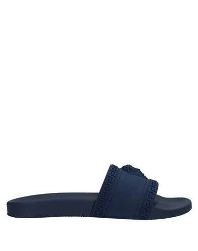 Versace Sandals In Dark Blue