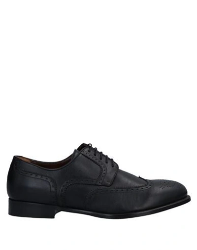 A.testoni Lace-up Shoes In Black