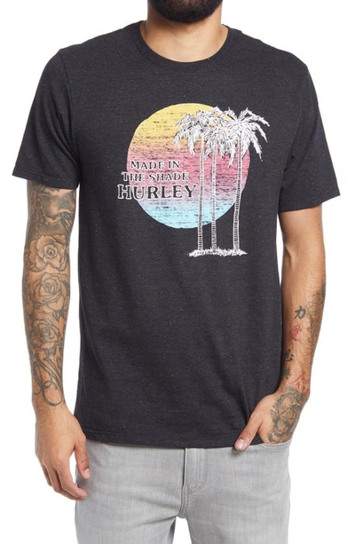 Hurley Regrind Tres Palms Graphic Tee In Black