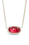 Kendra Scott Elisa Birthstone Pendant Necklace In October/berry Illusion/gold