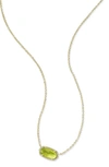 Kendra Scott Elisa Birthstone Pendant Necklace In August/peridot Illusion/gold