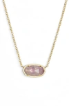 Kendra Scott Elisa Birthstone Pendant Necklace In February/amethyst/gold
