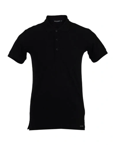 Dolce & Gabbana Polo Shirts In Black