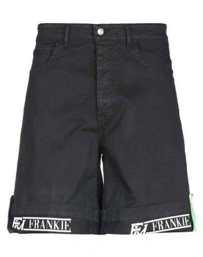 Frankie Morello Denim Shorts In Black