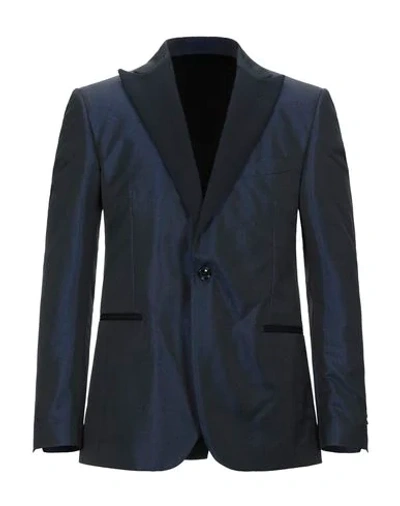 Trussardi Suit Jackets In Dark Blue