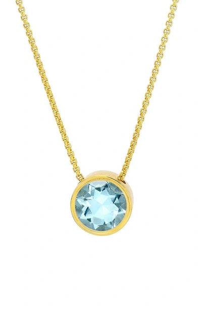 Dean Davidson Women's Signature 22k Goldplated & Blue Topaz Knockout Pendant Necklace In Blue Topaz/gold