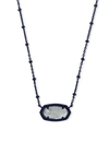 Kendra Scott Satellite Elisa Pendant Necklace In Gunmetal/ Grey Illusion