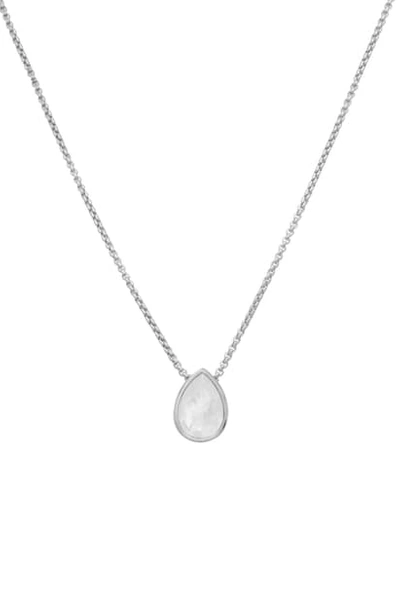 Dean Davidson Mini Teardrop Pendant Necklace In Moonstone/silver