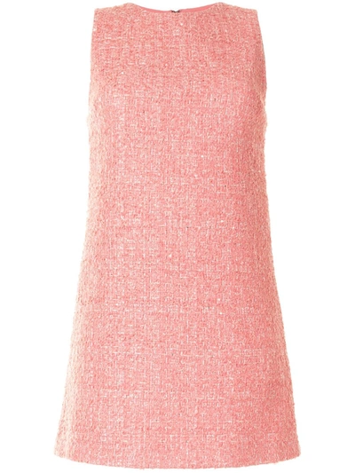 Alice And Olivia Coley Crew-neck Mini Dress In Pink