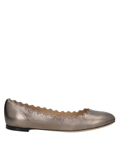 Chloé Ballet Flats In Bronze