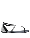 Bibi Lou Toe Strap Sandals In Black