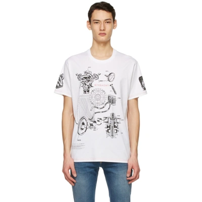 Givenchy Men's Schematics Graphic T-shirt In 100 White