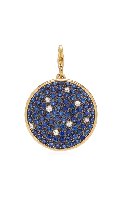Have A Heart X Muse Elena Votsti Small Night Sky Star Charm With Diamond Stars & Sapphires In Blue