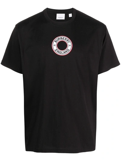 Burberry Logo-appliqué Short-sleeve T-shirt In Black
