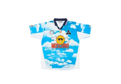 Pre-owned Palace  Moschino Football Shirt Blue Cloud
