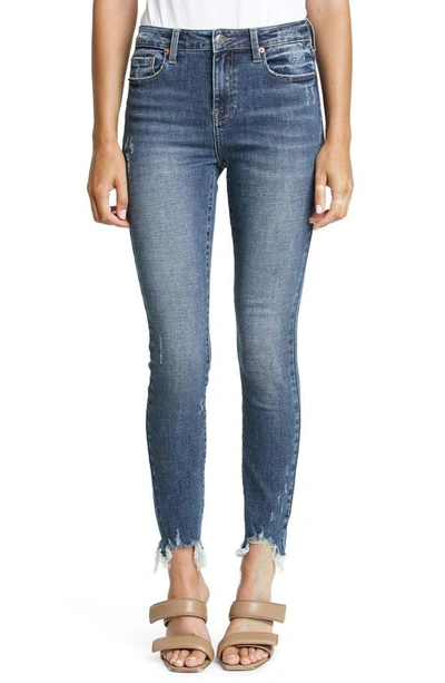 Pistola Audrey Crop Mid Rise Skinny In Medium Blue