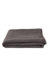 Hawkins New York Simple Linen Throw Blanket In Light Grey