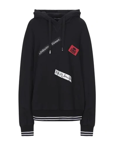 Dolce & Gabbana Hooded Sweatshirt In Black