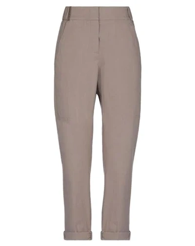 Peserico Casual Pants In Khaki