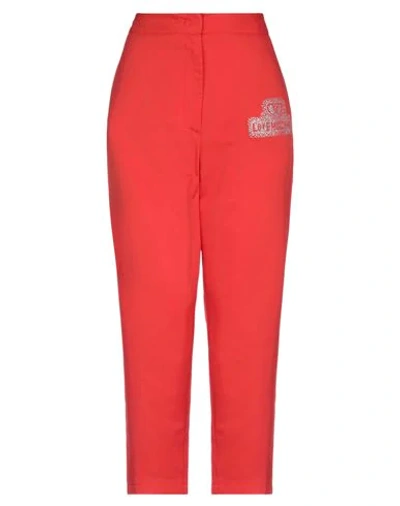 Love Moschino Pants In Red