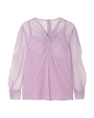 Pushbutton Blouses In Lilac