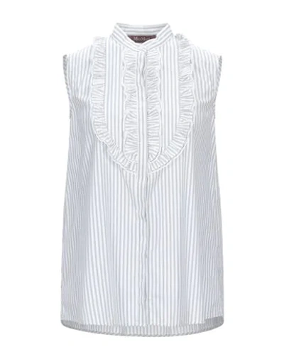 Max Mara Striped Shirt In White