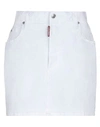 Dsquared2 Denim Skirts In White
