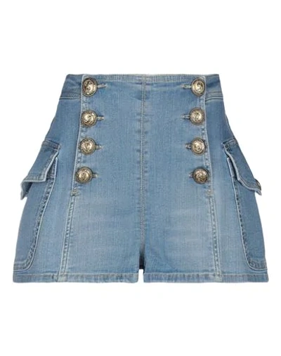 Elisabetta Franchi Denim Shorts In Blue