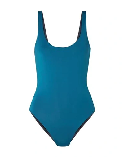 Skin One-piece Swimsuits In Deep Jade
