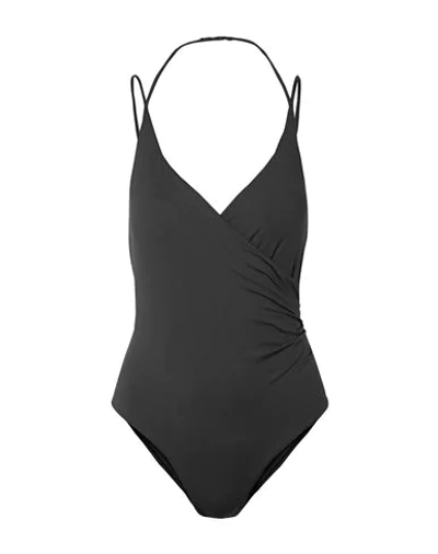Skin One-piece Swimsuits In Black