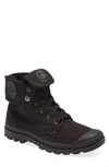 Palladium Man Ankle Boots Black Size 10 Textile Fibers In Black/metal