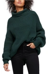Free People Swim Too Deep Turtleneck Sweater In Evergreen