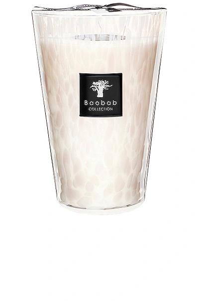 Baobab Collection Pearls Candle In White