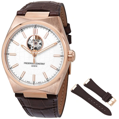 Frederique Constant Highlife Heart Beat Automatic Silver Dial Mens Watch Fc-310v4nh4 In Brown,gold Tone,pink,rose Gold Tone,silver Tone