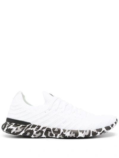 Apl Athletic Propulsion Labs Techloom Wave Leopard-print Trainers In White