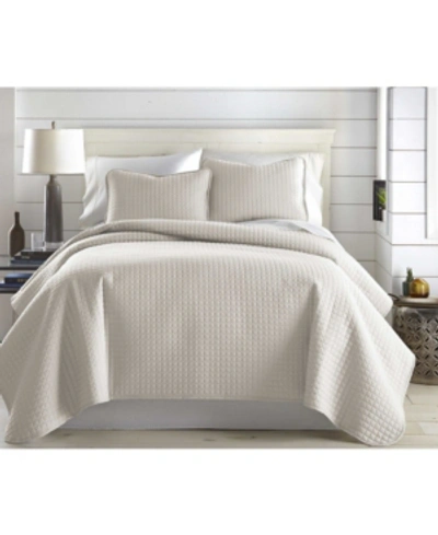 Southshore Fine Linens Oversized Lightweight Quilt And Sham Set Bedding In Bone