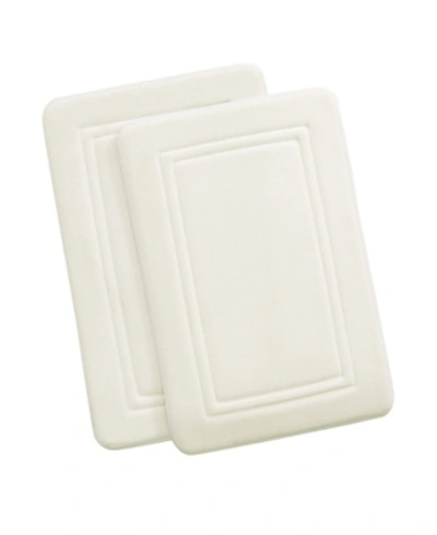 Truly Calm Antimicrobial Memory Foam Bath Rug, Set Of 2 In Natural