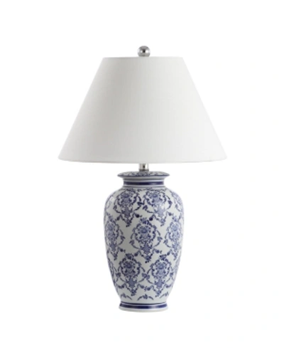 Jonathan Y Juliana Chinoiserie Ceramic Led Table Lamp In Blue