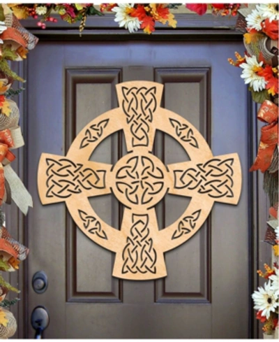 Designocracy Celtic Wheel Cross Wall Decor In Multi