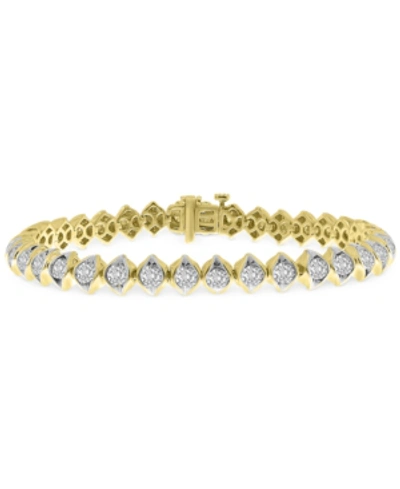 Macy's Diamond Link Bracelet (3 Ct. T.w.) In 14k Gold In 14k Yellow Gold