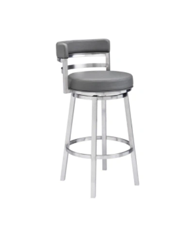 Armen Living Madrid Counter Stool In Grey