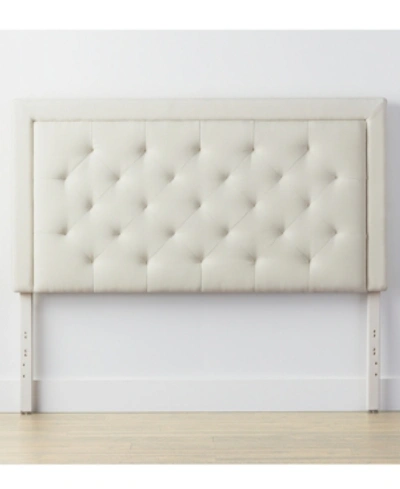 Dream Collection By Lucid Upholstered Headboard With Diamond Tufting, Full In White