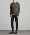 Allsaints Mens Lang Merino Crew Jumper In Gray